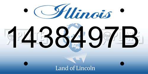 1438497B Illinois License Plate