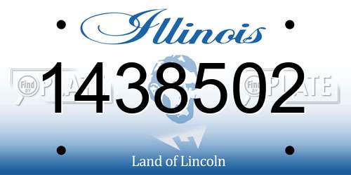 1438502 Illinois License Plate