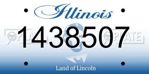 1438507 Illinois License Plate