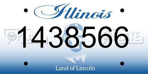1438566 Illinois License Plate
