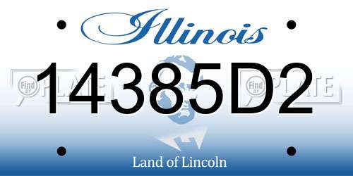 14385D2 Illinois License Plate