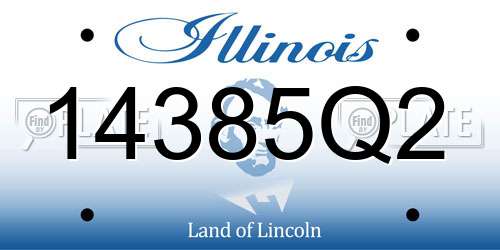 14385Q2 Illinois License Plate