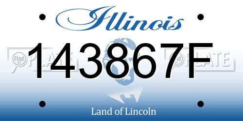 143867F Illinois License Plate