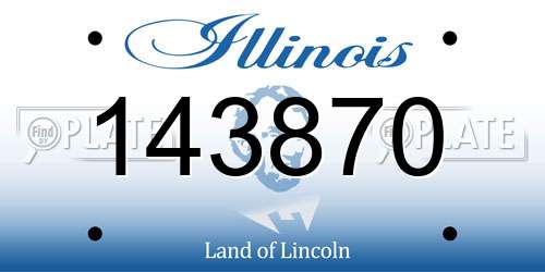 143870 Illinois License Plate