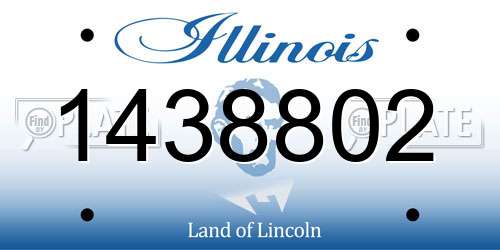 1438802 Illinois License Plate