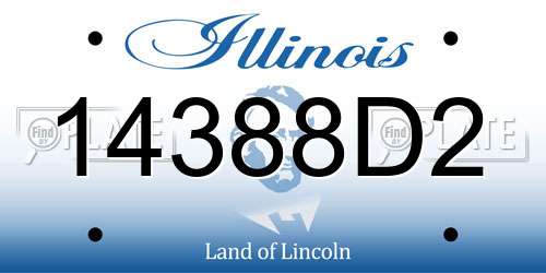 14388D2 Illinois License Plate