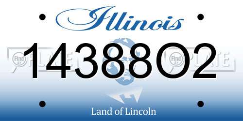 14388O2 Illinois License Plate