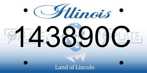 143890C Illinois License Plate