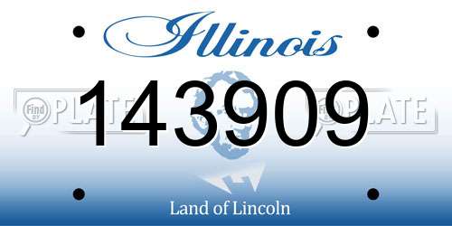 143909 Illinois License Plate
