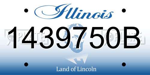 1439750B Illinois License Plate