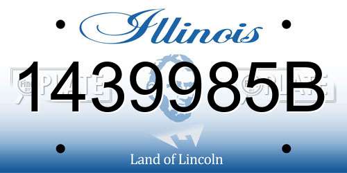 1439985B Illinois License Plate