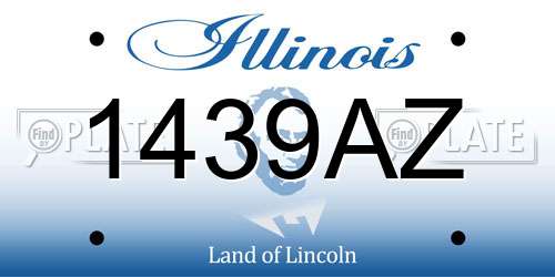 1439AZ Illinois License Plate