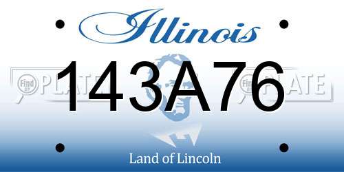 143A76 Illinois License Plate