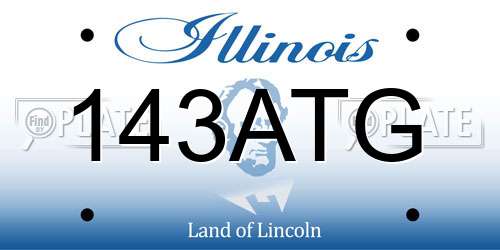 143ATG Illinois License Plate