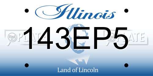 143EP5 Illinois License Plate