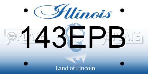 143EPB Illinois License Plate