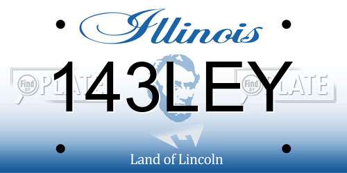 143LEY Illinois License Plate