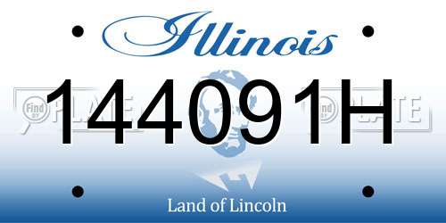 144091H Illinois License Plate