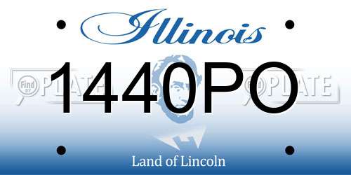 1440PO Illinois License Plate