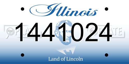 1441024 Illinois License Plate