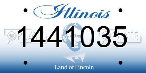 1441035 Illinois License Plate