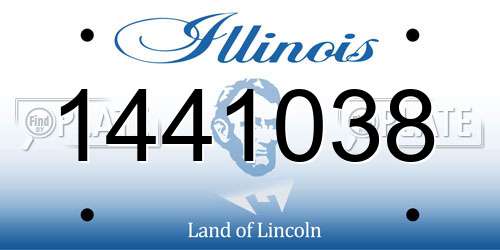1441038 Illinois License Plate