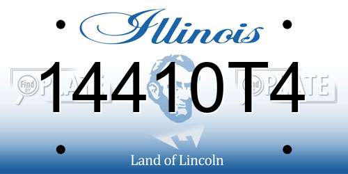 14410T4 Illinois License Plate