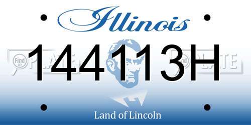 144113H Illinois License Plate