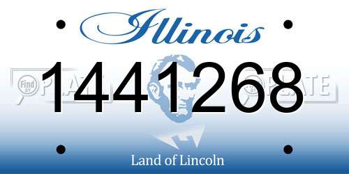 1441268 Illinois License Plate