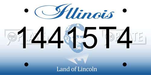 14415T4 Illinois License Plate