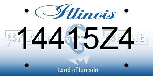 14415Z4 Illinois License Plate