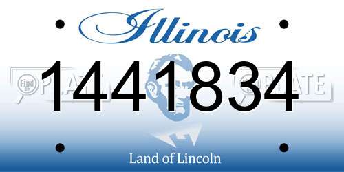 1441834 Illinois License Plate