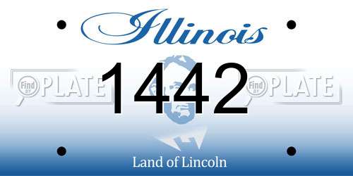 1442 Illinois License Plate