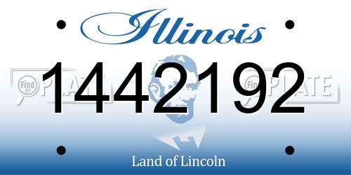 1442192 Illinois License Plate