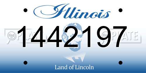 1442197 Illinois License Plate