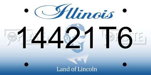 14421T6 Illinois License Plate