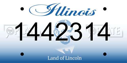 1442314 Illinois License Plate