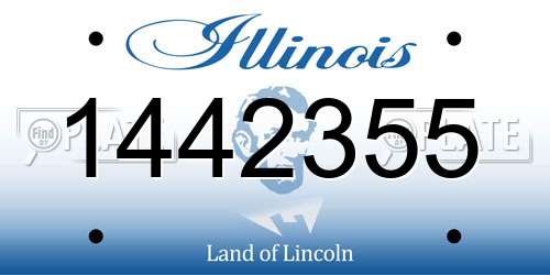 1442355 Illinois License Plate
