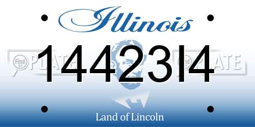 14423I4 Illinois License Plate