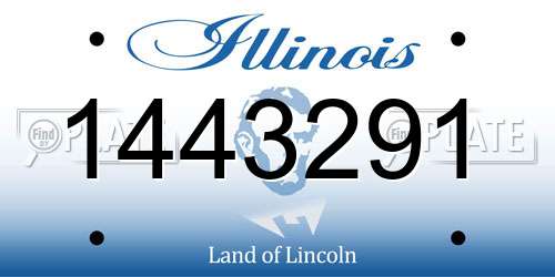 1443291 Illinois License Plate