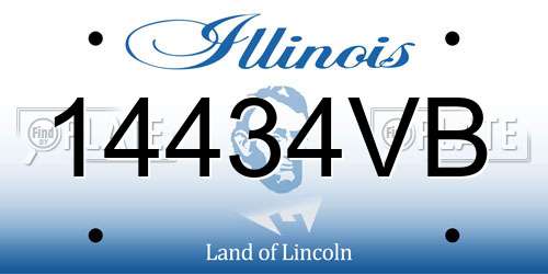14434VB Illinois License Plate
