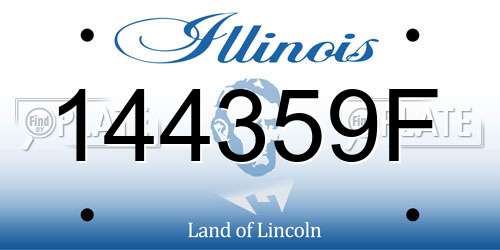 144359F Illinois License Plate