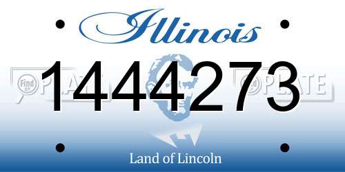 1444273 Illinois License Plate