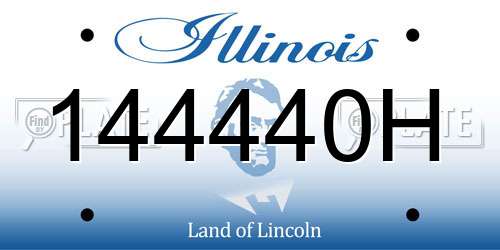 144440H Illinois License Plate