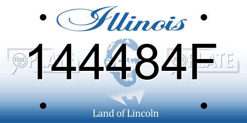 144484F Illinois License Plate