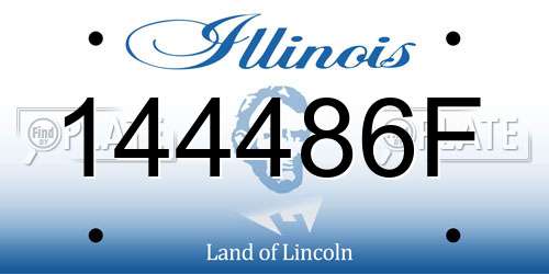 144486F Illinois License Plate