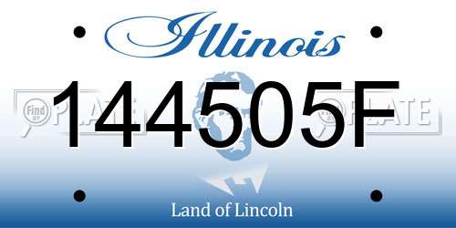 144505F Illinois License Plate