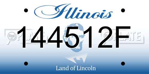 144512F Illinois License Plate