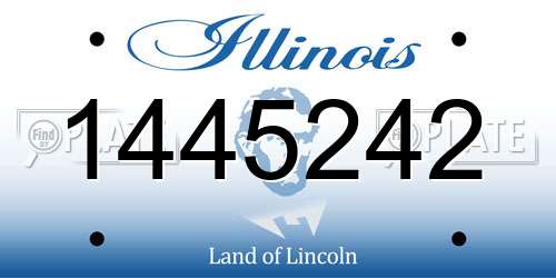 1445242 Illinois License Plate