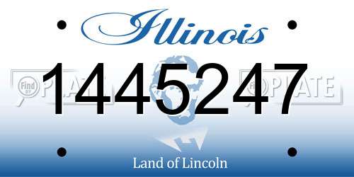 1445247 Illinois License Plate